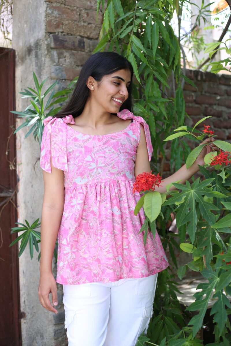 Tie Pattern Short Kurti - Image 3