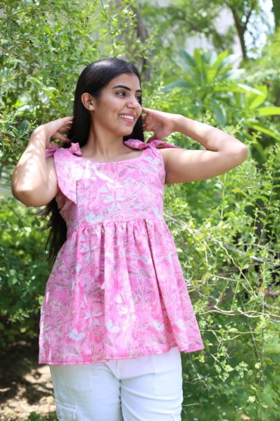 Tie Pattern Short Kurti