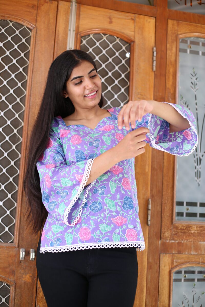 Floral Straight Kurti - Image 2