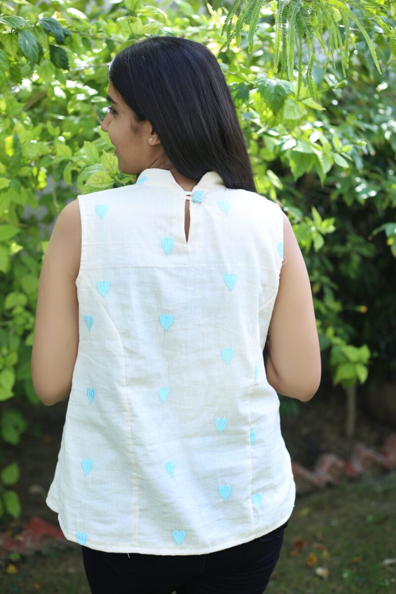 A-line Sleeveless Kurti with Lining - Image 2